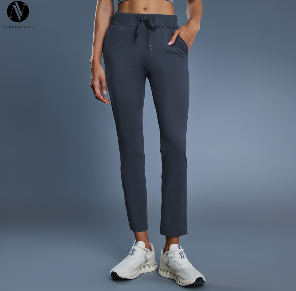 DL081 Women's Loose Straight Leg Yoga Pants - OEM & ODM High Elastic Drawstring Waist 9/10 Length Casual Sports Trousers for Wholesale & Sourcing Agents | Perfect for Activewear & Fashion Clothing