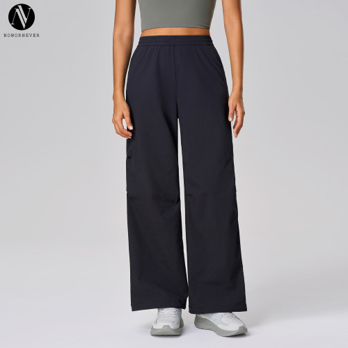 OEM & ODM Women's Loose Wide Leg Pants D25078 - Quick Dry, Breathable Straight Leg Trousers with Drawstring Cuffs for Casual Wear | Wholesale Activewear & Fashion Clothing