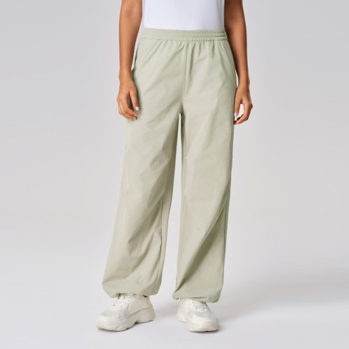 OEM & ODM Women's Loose Wide Leg Pants D25078 - Quick Dry, Breathable Straight Leg Trousers with Drawstring Cuffs for Casual Wear | Wholesale Activewear & Fashion Clothing