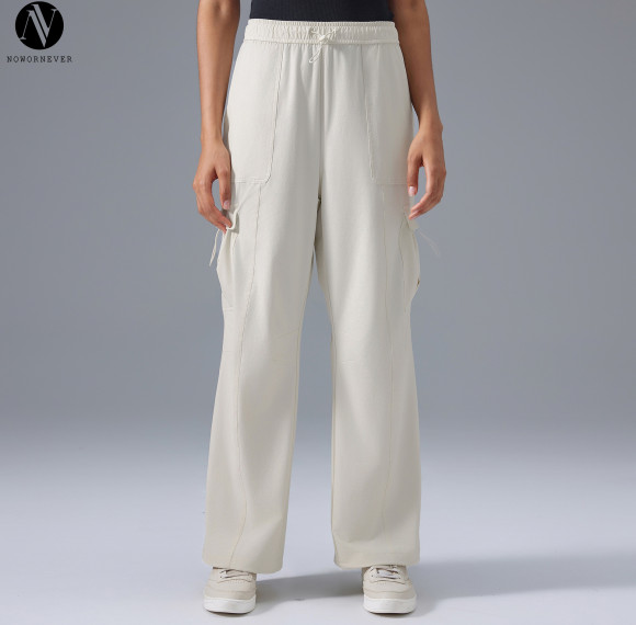 D25089 Women's Loose Cargo Jogger Pants - OEM & ODM Available, Perfect Casual Wide Leg Trousers for Outdoor Activities, Commute, Fitness & Sports, Wholesale Options for Sourcing Agents & Brands