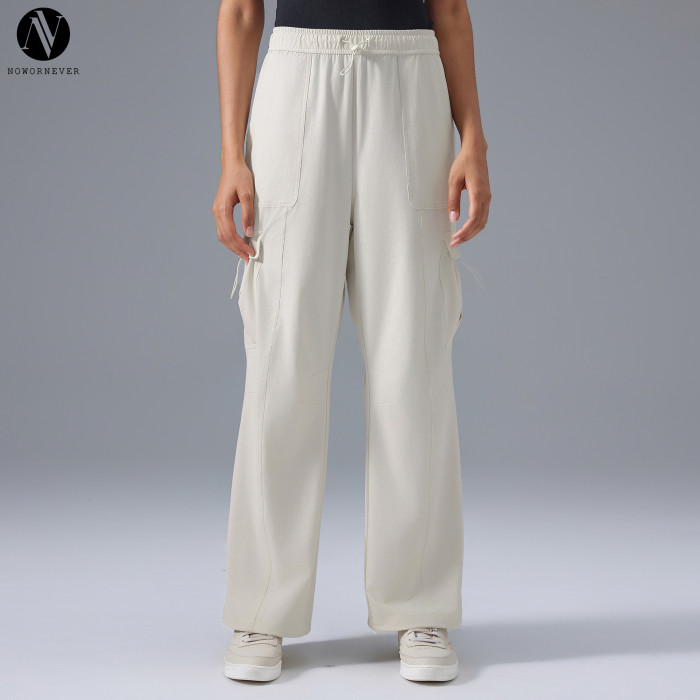 D25089 Women's Loose Cargo Jogger Pants - OEM & ODM Available, Perfect Casual Wide Leg Trousers for Outdoor Activities, Commute, Fitness & Sports, Wholesale Options for Sourcing Agents & Brands