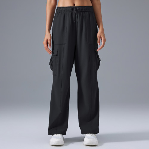 D25089 Women's Loose Cargo Jogger Pants - OEM & ODM Available, Perfect Casual Wide Leg Trousers for Outdoor Activities, Commute, Fitness & Sports, Wholesale Options for Sourcing Agents & Brands