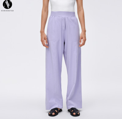 D26015 Women's Water-Resistant Outdoor Pants - OEM & ODM Available! High Waist Elastic Loose Straight Leg Quick Dry Breathable Fitness Trousers for Bulk Orders and Sourcing Agents