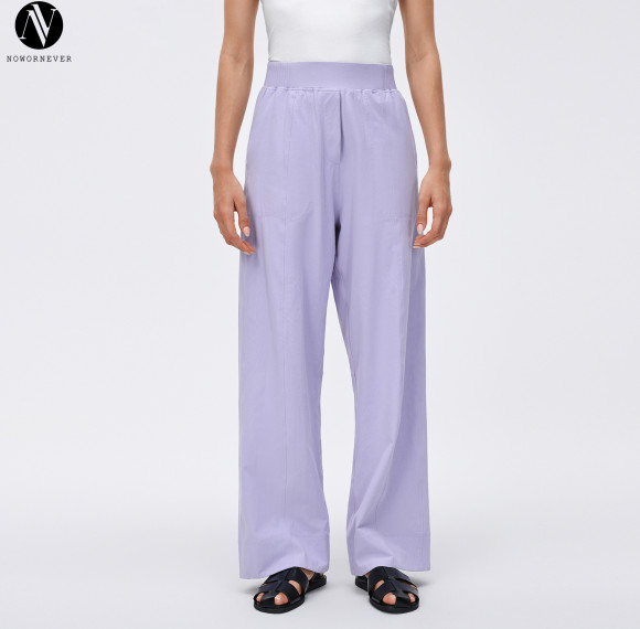 D26015 Women's Water-Resistant Outdoor Pants - OEM & ODM Available! High Waist Elastic Loose Straight Leg Quick Dry Breathable Fitness Trousers for Bulk Orders and Sourcing Agents