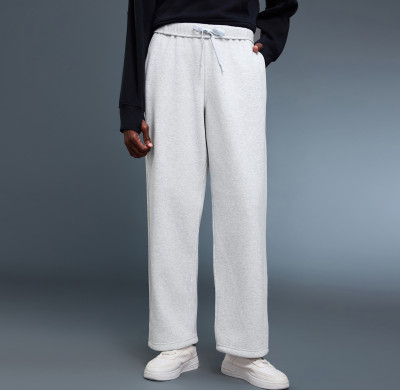 OEM & ODM Women's Winter Fleece Lined Sweatpants - Loose Straight Leg Casual Joggers with Drawstring Cuffs for Bulk Wholesale & Sourcing Agents