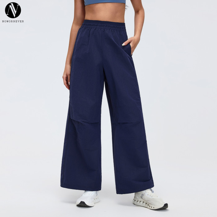 D26044 Women's High Waist Cargo Pants - Loose Straight Leg Water-Resistant Outdoor Hiking & Trekking Trousers | OEM & ODM Available for Bulk Orders, Sourcing Agents Welcome!