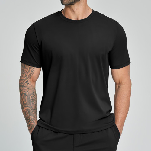 5086 Wholesale Men's Fitness Sports T-Shirt - OEM & ODM Casual Round Neck Basketball and Football Tee, European & American Drop Shoulder Style, Ideal for Activewear & Gym Clothing Sourcing Agents