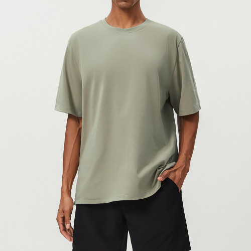 100% Cotton Breathable Men's Sports T-Shirt - Moisture-Wicking Short Sleeve for Running, Fitness, and Casual Citywalk | OEM & ODM Services Offered | Wholesale Opportunities - Model 1003