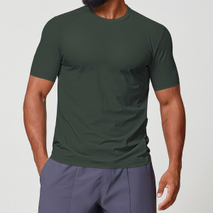 OEM & ODM Available: Cross-Border Breathable Sports Fitness Quick-Dry Men's Short Sleeve Cool-Touch Woven Running Outdoor Street Fitness T-Shirt 1177 | Wholesale and Sourcing Agents Welcome