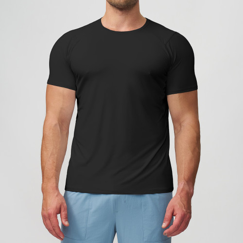Men's Fitness T-Shirt - Slim Fit, Quick-Dry, Skin-Friendly for Outdoor & Casual Use, OEM & ODM Services for Cross-Border European & American Markets, Model 1503