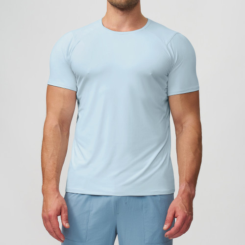 Men's Fitness T-Shirt - Slim Fit, Quick-Dry, Skin-Friendly for Outdoor & Casual Use, OEM & ODM Services for Cross-Border European & American Markets, Model 1503