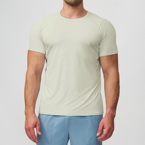Men's Fitness T-Shirt - Slim Fit, Quick-Dry, Skin-Friendly for Outdoor & Casual Use, OEM & ODM Services for Cross-Border European & American Markets, Model 1503