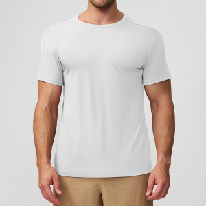 5512ODM & OEM Men's Skin-Friendly Casual Round Neck T-Shirt - Sports Fitness Top for Commuting & Home Use - Designed for European & American Markets, Ideal for Wholesale Sourcing Agents!