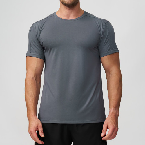 5512ODM & OEM Men's Skin-Friendly Casual Round Neck T-Shirt - Sports Fitness Top for Commuting & Home Use - Designed for European & American Markets, Ideal for Wholesale Sourcing Agents!