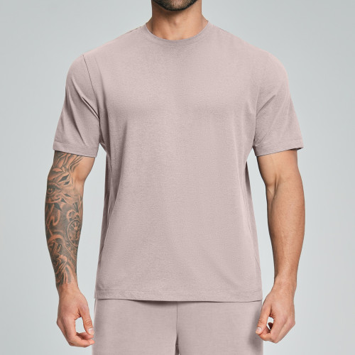 Custom Men's Moisture-Wicking Micro-Pore Sports T-Shirt for Outdoor Activities - Quick-Dry, Short Sleeve Design for Fitness & Tennis | OEM/ODM & Wholesale Opportunities 5091