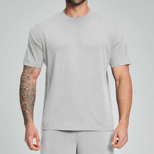 Custom Men's Moisture-Wicking Micro-Pore Sports T-Shirt for Outdoor Activities - Quick-Dry, Short Sleeve Design for Fitness & Tennis | OEM/ODM & Wholesale Opportunities 5091