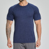 Cross-Border Men's Breathable Seamless Sports T-Shirt – Designed for Yoga, Outdoor Activities & Home Use – Wholesale & OEM, ODM Options Available – Product 1196