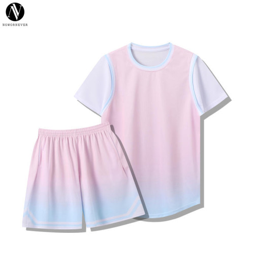291 Custom Gradient Basketball Uniform Set - Unisex Quick Dry Two-Piece Outfit with Logo Printing for Matches & Training | OEM, ODM, Wholesale Solutions for Activewear & Sportswear