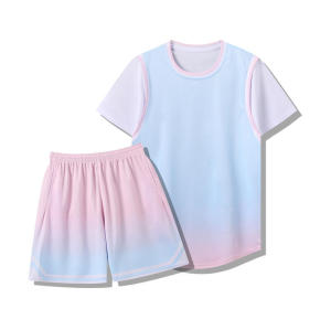 291 Custom Gradient Basketball Uniform Set - Unisex Quick Dry Two-Piece Outfit with Logo Printing for Matches & Training | OEM, ODM, Wholesale Solutions for Activewear & Sportswear