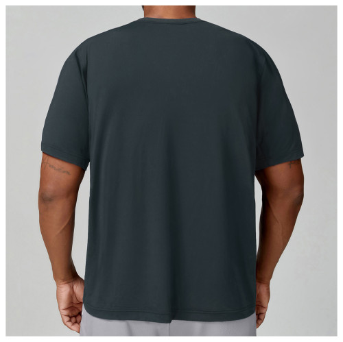 Wholesale OEM & ODM Men's Sports Casual T-Shirt - Breathable Quick-Dry Round Neck Short Sleeve Top for Yoga & Fitness, Perfect for Cross-Border Sourcing 1128