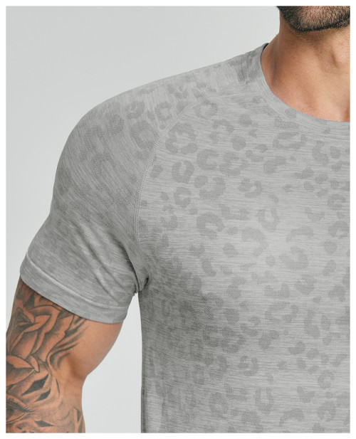 Cross-Border Men's Seamless Jacquard Training Fitness Apparel - Round Neck Quick-Dry Short Sleeve Outdoor & Hiking Wear - Specializing in OEM, ODM & Wholesale Partnerships1112