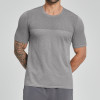 1110.OEM & ODM Cross-Border Men's Seamless Round Neck T-Shirt - Skin-Friendly, Breathable, Quick-Dry Sports & Outdoor Fitness Wear for Running & Casual Home Use - Bulk Wholesale Available