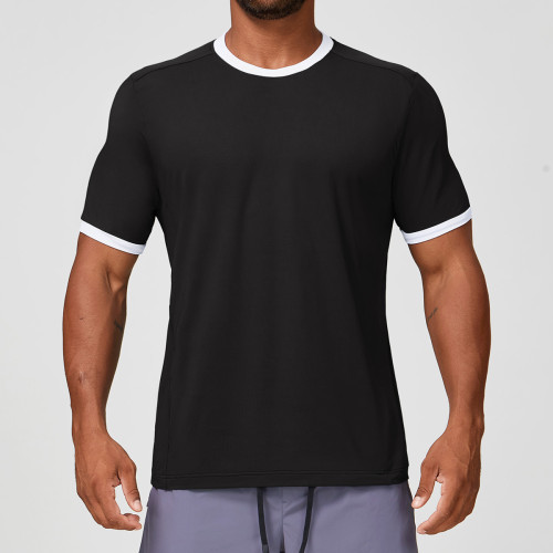 OEM & ODM Custom Men's Breathable Quick-Dry Fitness T-Shirt - Color-Block Design for Outdoor Hiking & Commuting | Wholesale Sportswear & Activewear Solutions1179