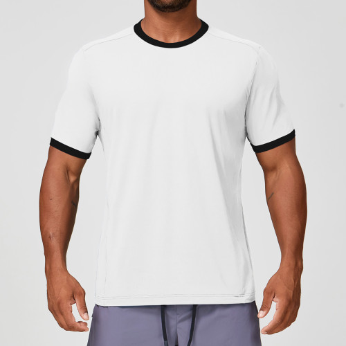 OEM & ODM Custom Men's Breathable Quick-Dry Fitness T-Shirt - Color-Block Design for Outdoor Hiking & Commuting | Wholesale Sportswear & Activewear Solutions1179