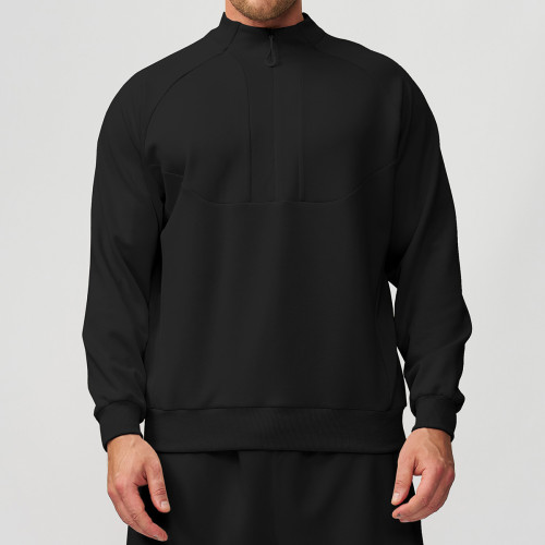 Men's Lightweight Warm Hoodie for Autumn/Winter - Stand Collar Zipper Design for Hiking & Travel - Available for Wholesale & OEM/ODM Partnerships - Item 1514