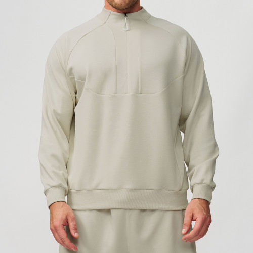 Men's Lightweight Warm Hoodie for Autumn/Winter - Stand Collar Zipper Design for Hiking & Travel - Available for Wholesale & OEM/ODM Partnerships - Item 1514