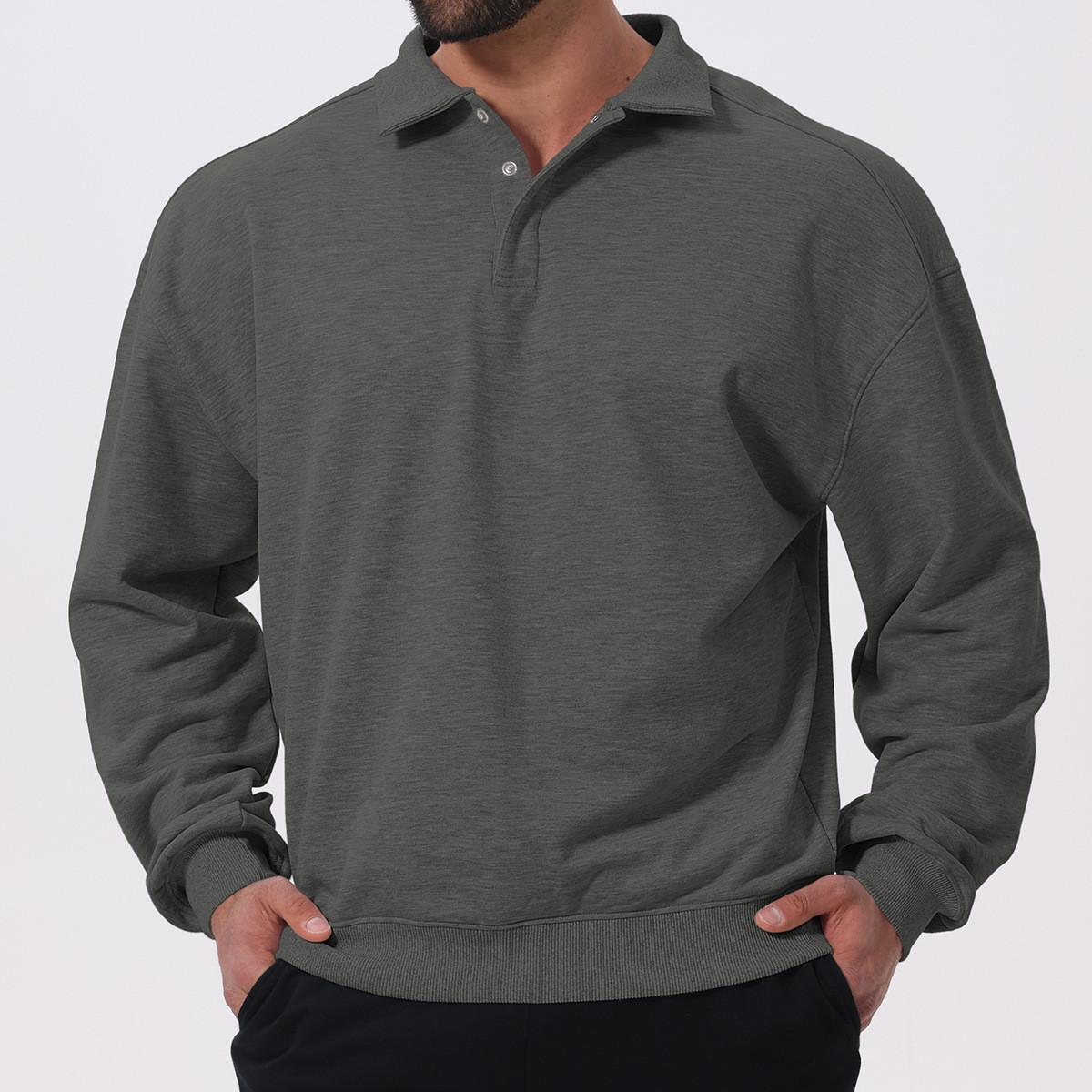 Polo collar hoodie wholesale
