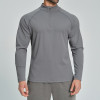 Men's Breathable Half-Zip Long Sleeve Sports Top for Fitness - Skin-Friendly Design Ideal for Hiking and Commuting | OEM, ODM & Wholesale Opportunities5086-2