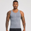 OEM & ODM European & American Men's Strong Shaping Compression Fitness Wear - Zippered Sports Tank Top, Quick-Dry Running Tank Top for Wholesale Sourcing51143
