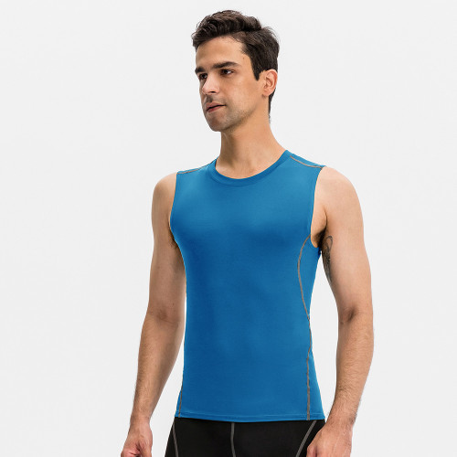 Men's PRO Fitness Tank Top with OEM & ODM Options - High-Elastic Compression Training Wear, Moisture-Wicking & Quick-Dry Sports Top for Bulk Orders01109