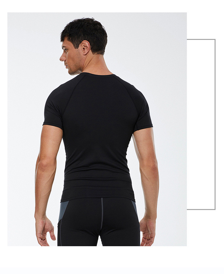 high-elastic training top for men