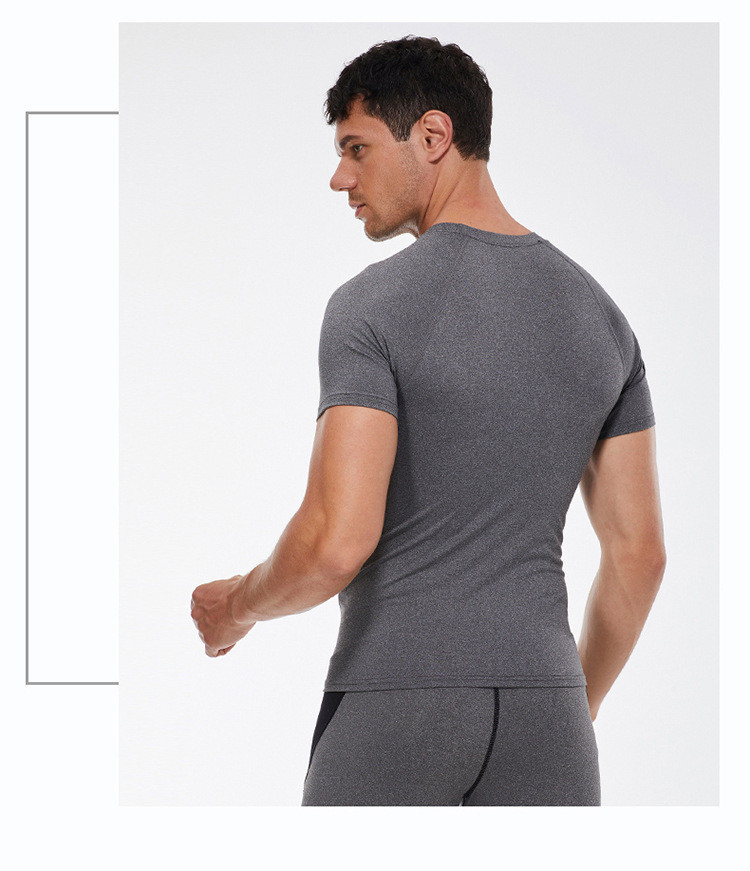 high-elastic training top for men