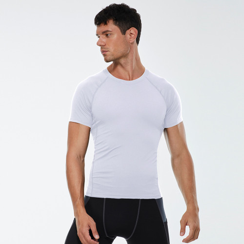 Men's Quick-Dry Short Sleeve Sports Running Fitness Wear | High-Elastic Training Top with Moisture-Wicking Fabric - Available for OEM, ODM & Wholesale01217