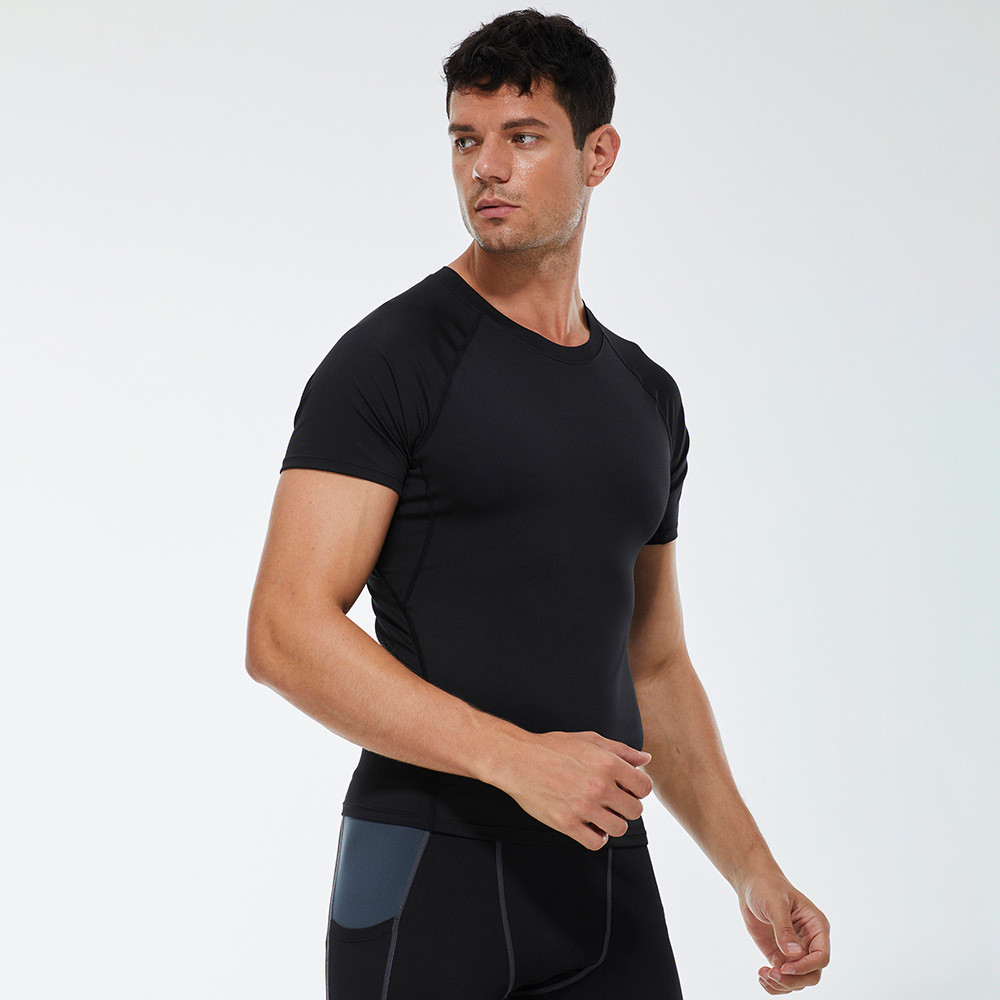 high-elastic training top for men