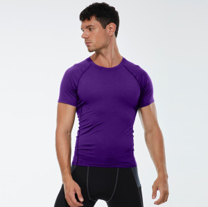 Men's Quick-Dry Short Sleeve Sports Running Fitness Wear | High-Elastic Training Top with Moisture-Wicking Fabric - Available for OEM, ODM & Wholesale01217