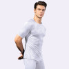 Men's 3D Stereoscopic Print Fitness Running Top - Elastic Compression Short Sleeve Shirt, Moisture-Wicking & Quick-Dry, Available for OEM, ODM, and Wholesale Partnerships4023