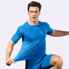 Men's 3D Stereoscopic Print Fitness Running Top - Elastic Compression Short Sleeve Shirt, Moisture-Wicking & Quick-Dry, Available for OEM, ODM, and Wholesale Partnerships4023