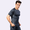 Men's 3D Stereoscopic Print Fitness Running Top - Elastic Compression Short Sleeve Shirt, Moisture-Wicking & Quick-Dry, Available for OEM, ODM, and Wholesale Partnerships4023