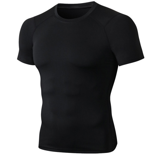 Men's PRO Compression Short Sleeve Running T-Shirt - High-Elasticity, Moisture-Wicking, Quick-Dry Sportswear | OEM, ODM & Wholesale Options for Sourcing Agents | Model 01219