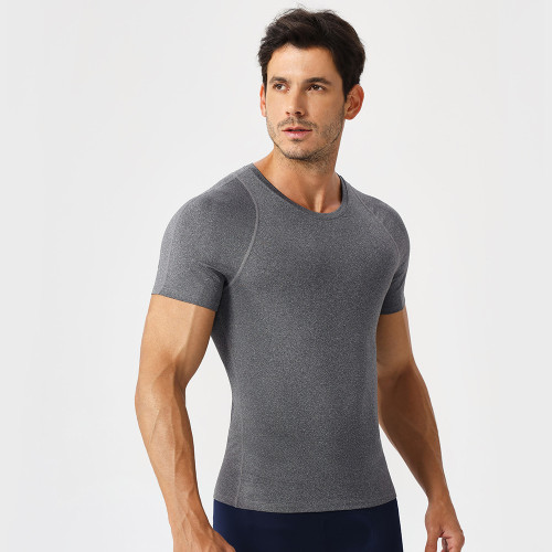 Men's High-Elastic Compression Training T-Shirt - Short Sleeve, Breathable, Quick-Dry, Moisture-Wicking Running Tee | Offering OEM, ODM, Bulk Orders & Sourcing Agent Services51232