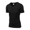 OEM & ODM Men's V-Neck Compression Short Sleeve PRO Fitness T-Shirt - High-Elastic, Quick-Dry Running Sports Training Apparel for Wholesalers & Sourcing Agents | Hot Seller 1118