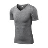 OEM & ODM Men's V-Neck Compression Short Sleeve PRO Fitness T-Shirt - High-Elastic, Quick-Dry Running Sports Training Apparel for Wholesalers & Sourcing Agents | Hot Seller 1118