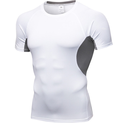 OEM & ODM Men's PRO Fitness Sports Running Training Short Sleeve - Moisture-Wicking, Quick-Dry, Breathable, Elastic Compression Apparel for Wholesale & Sourcing Agents | Model B0008