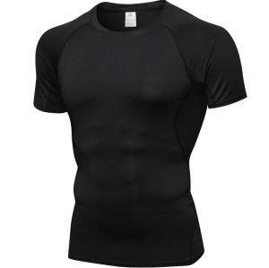 OEM & ODM Men's PRO Fitness Sports Running Training Short Sleeve - Moisture-Wicking, Quick-Dry, Breathable, Elastic Compression Apparel for Wholesale & Sourcing Agents | Model B0008
