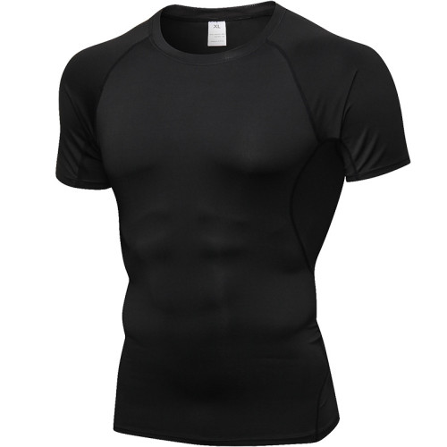 OEM & ODM Men's PRO Fitness Sports Running Training Short Sleeve - Moisture-Wicking, Quick-Dry, Breathable, Elastic Compression Apparel for Wholesale & Sourcing Agents | Model B0008