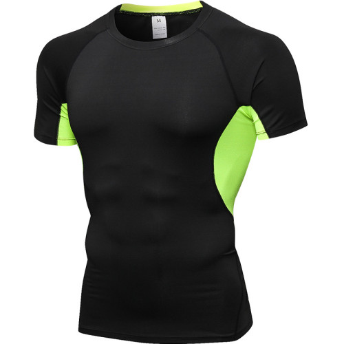 OEM & ODM Men's PRO Fitness Sports Running Training Short Sleeve - Moisture-Wicking, Quick-Dry, Breathable, Elastic Compression Apparel for Wholesale & Sourcing Agents | Model B0008